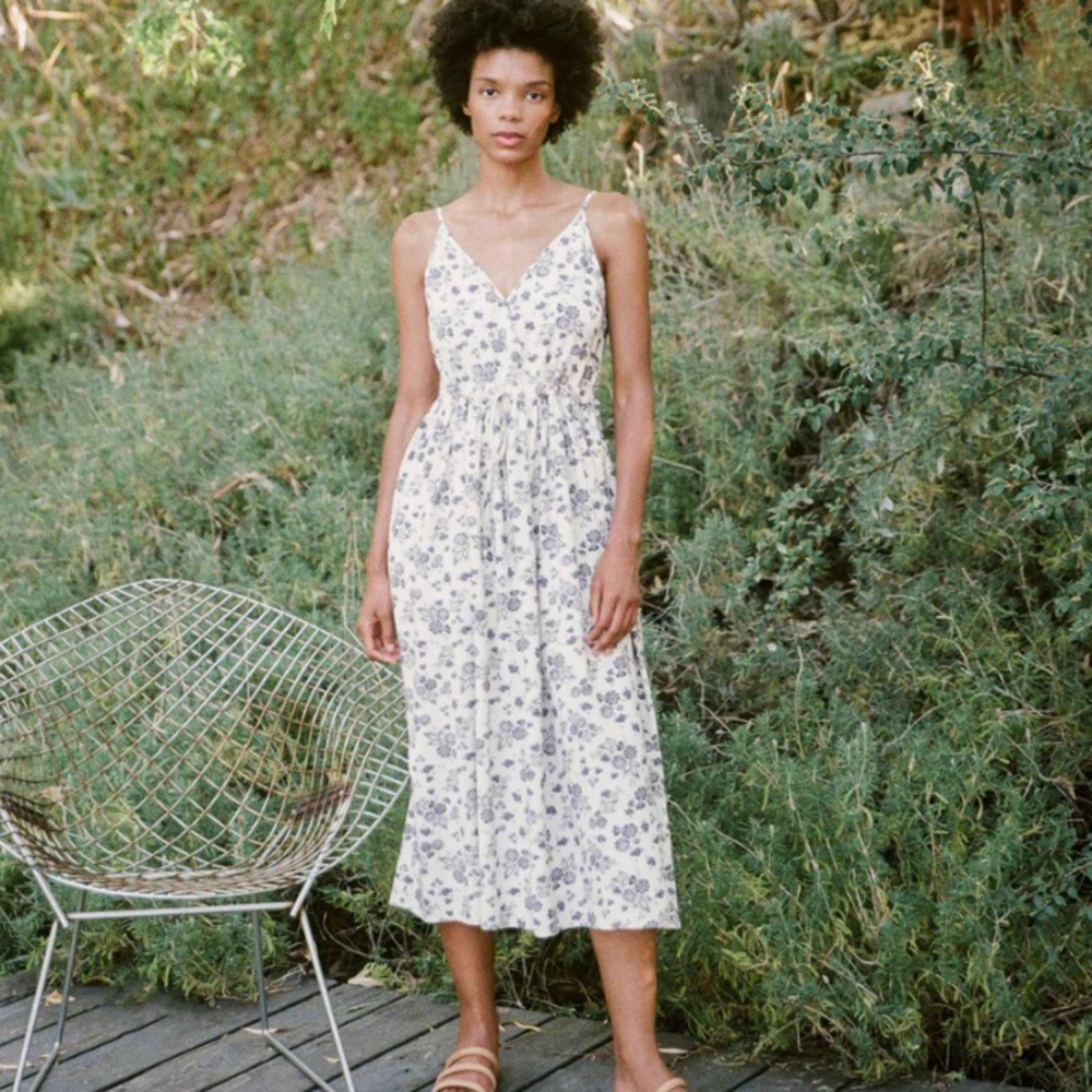 Christy Dawn Lincoln Dress Navy Vine
